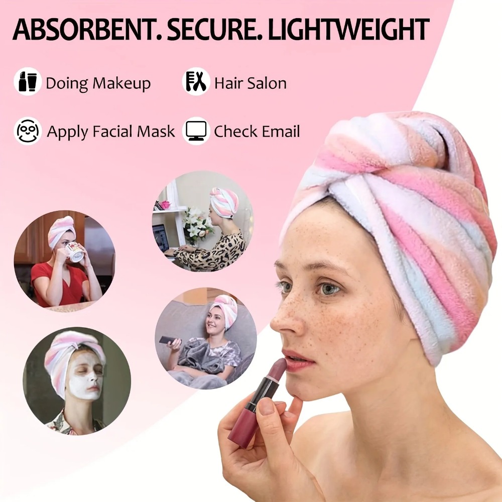 Hair Turban Towel - Ultra Absorbent Quick Dry Hair Towel