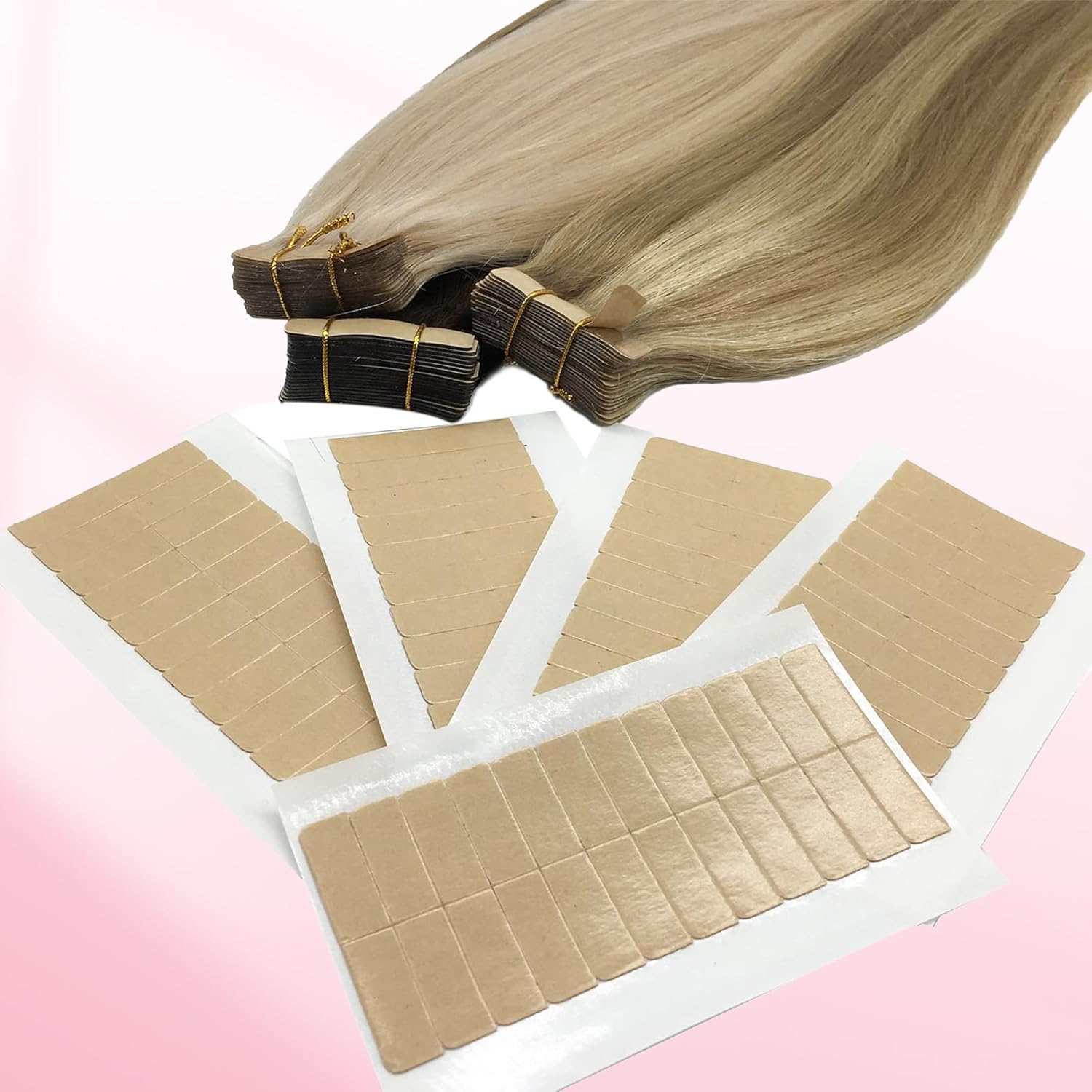 Hair Extension Tape In - 72Tabs(6sheets）Hair Extension Tape Double Sided Adhesive