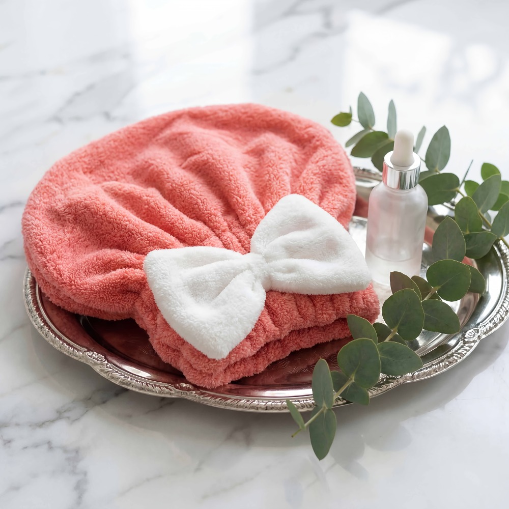 Hair Turban Towel - Microfiber Hair Drying Cap, Quick Dry