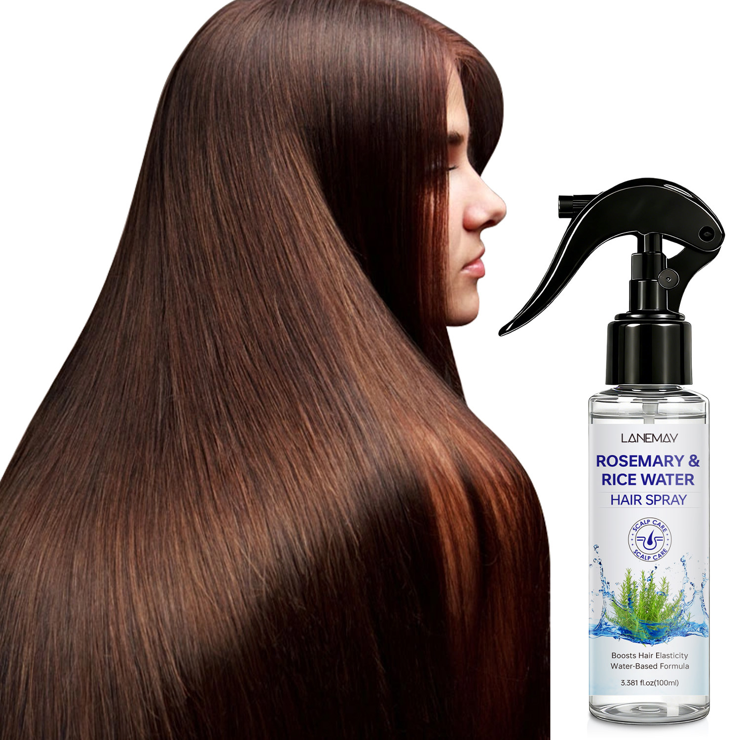 Hair Care With Rice Water - Rosemary & Rice Water Hair Spray