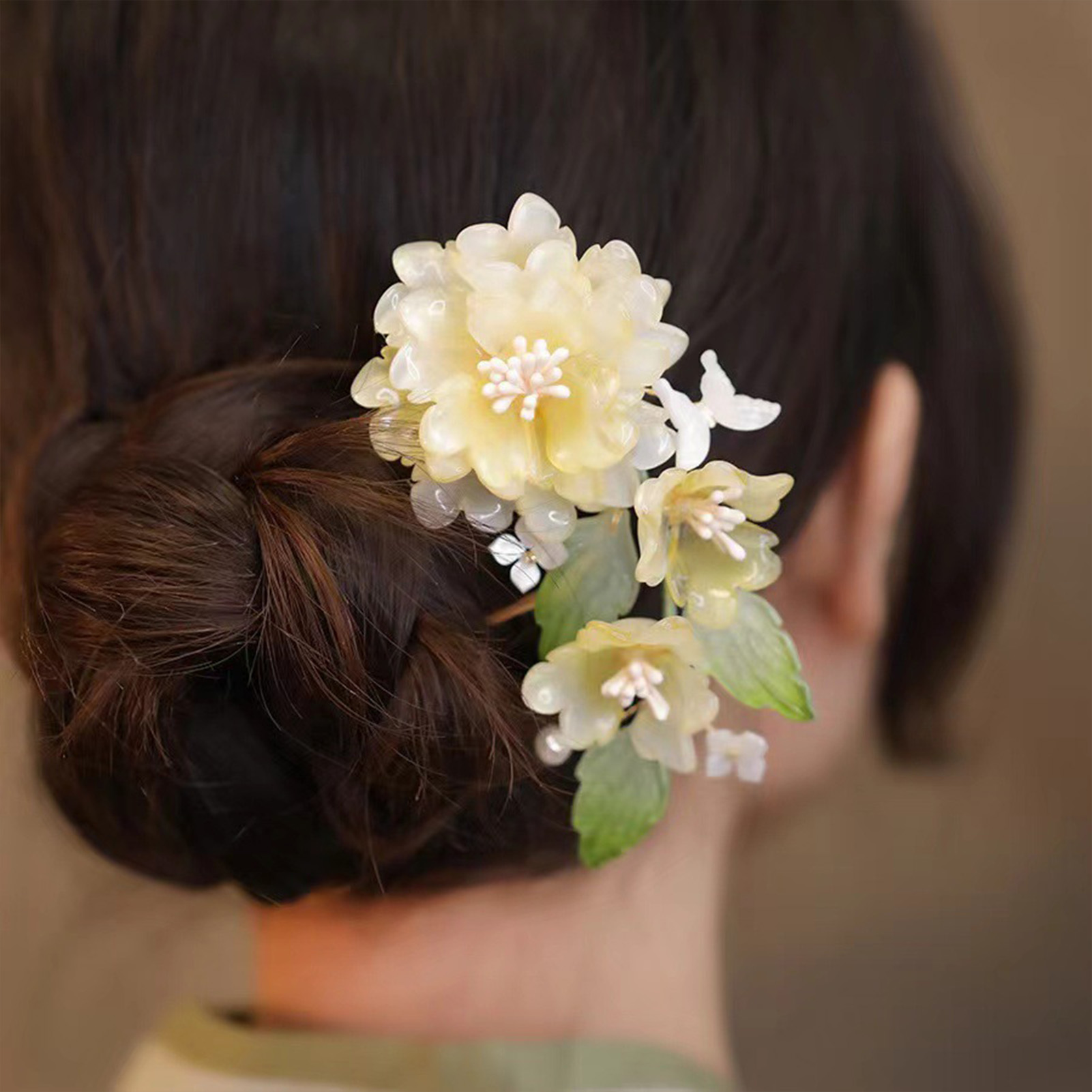 Vintage U Shape Peony Hairpin  - Hair Care Japanese ulasan dan harga