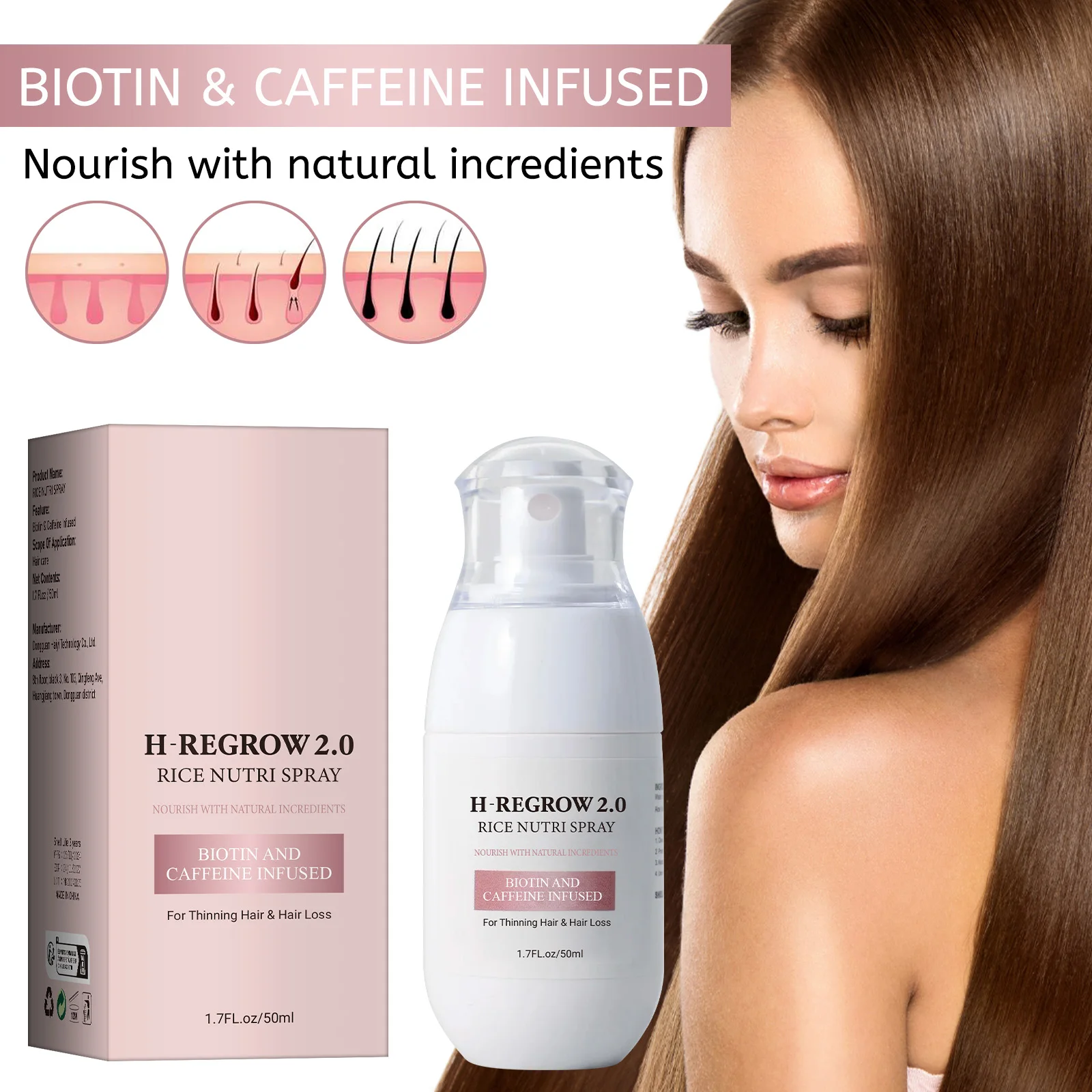 Hair Spray Rice Water Strong H - Hair Care With Rice Water ulasan dan harga