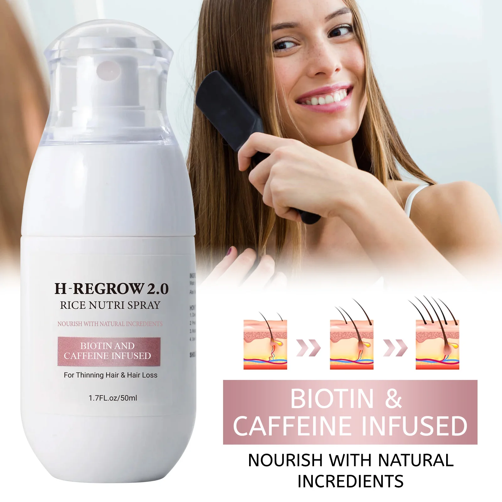 Hair Spray Rice Water Strong H - Hair Care With Rice Water ulasan dan harga