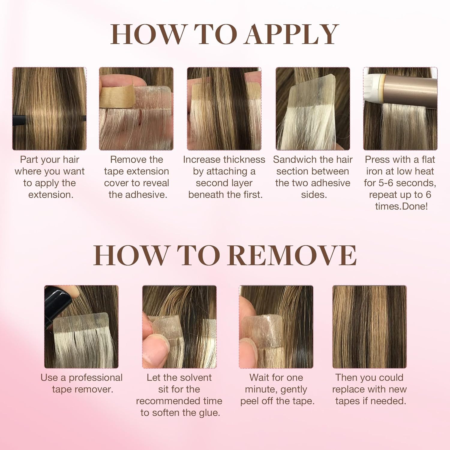 72Tabs(6sheets）Hair Extension  - Hair Extension Tape In ulasan dan harga