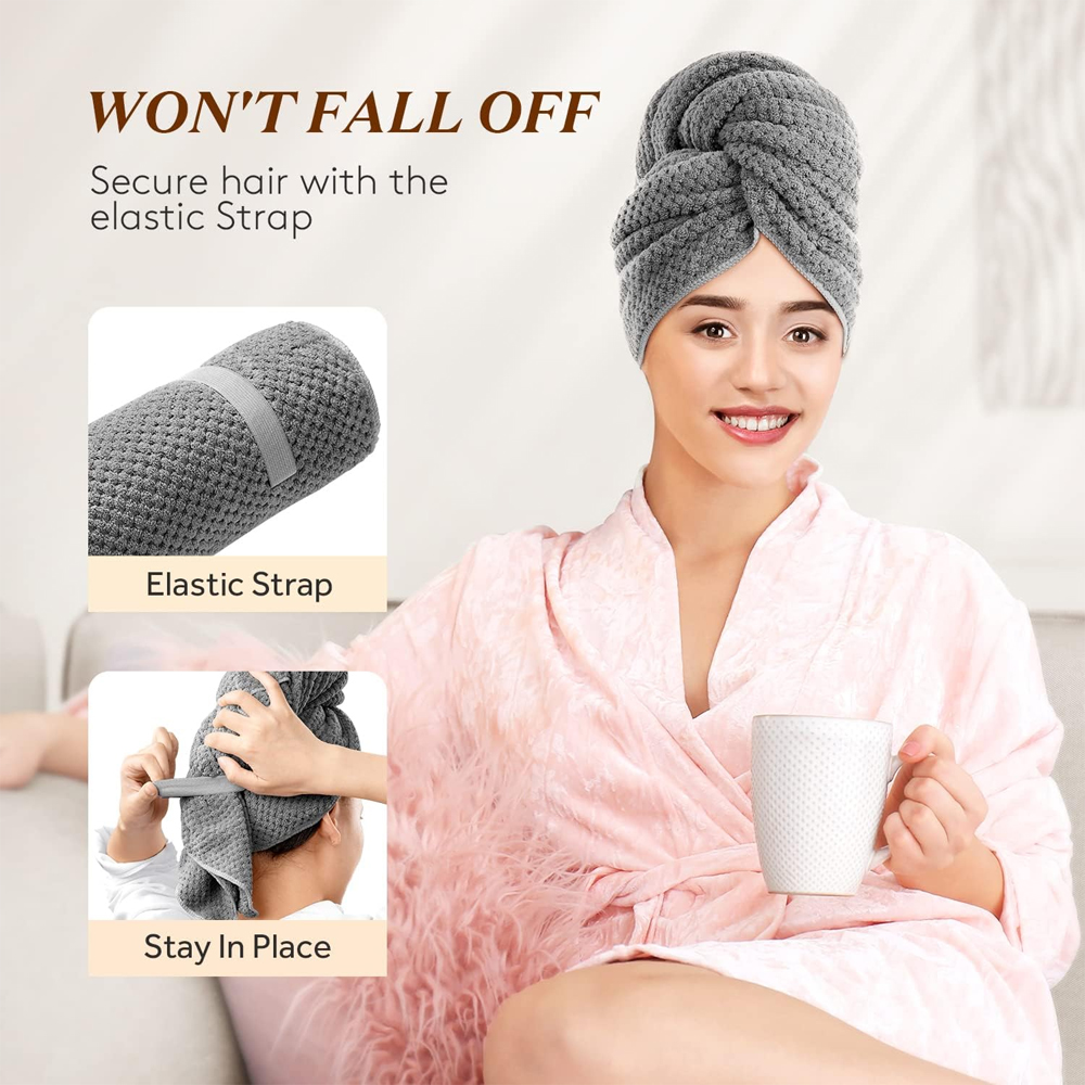 Microfiber Hair Towel Extra La - Hair Turban Towel ulasan dan harga