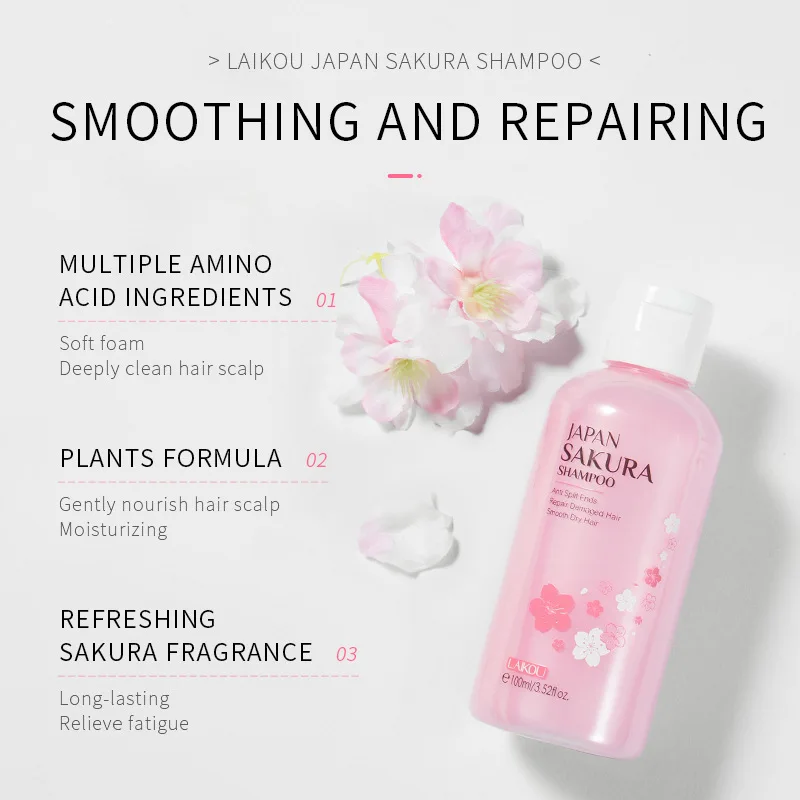 LAIKOU Japan Sakura  Shampoo R - Hair Care Japanese ulasan dan harga