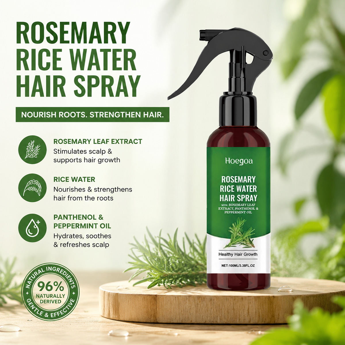 Rosemary Rice Water Hair Spray - Hair Care With Rice Water ulasan dan harga