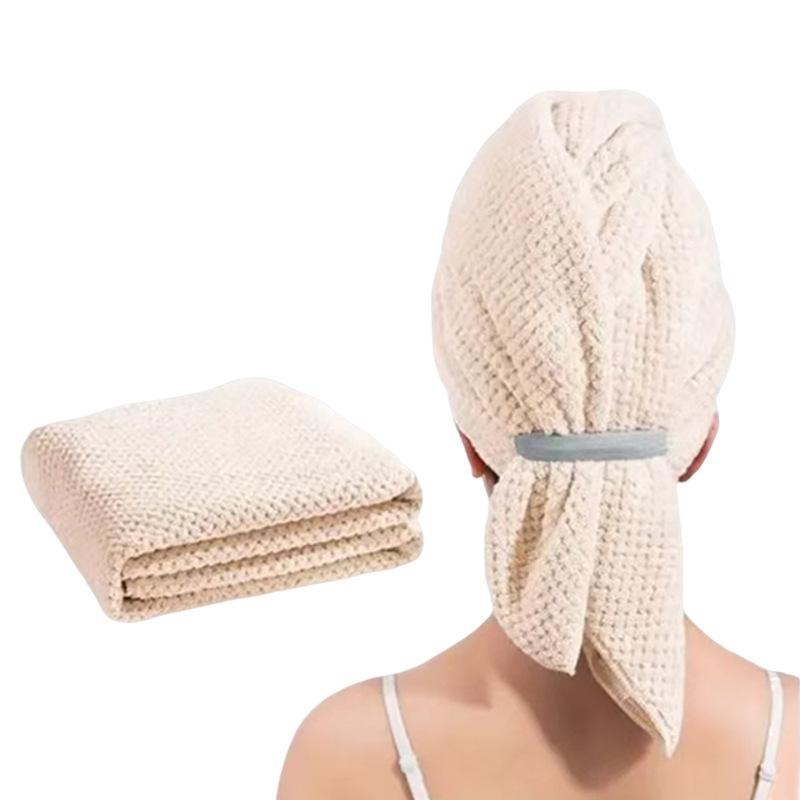 Super Absorbent Coral Velvet H - Hair Turban Towel ulasan dan harga