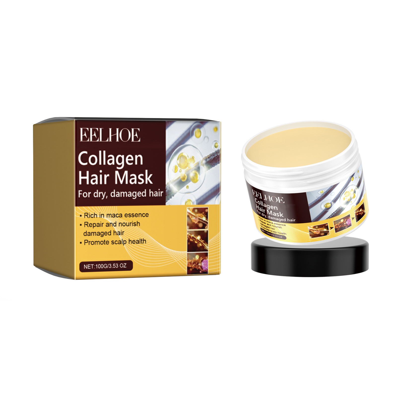 EELHOE Collagen Hair Mask Anti - Hair Care Natural Products ulasan dan harga