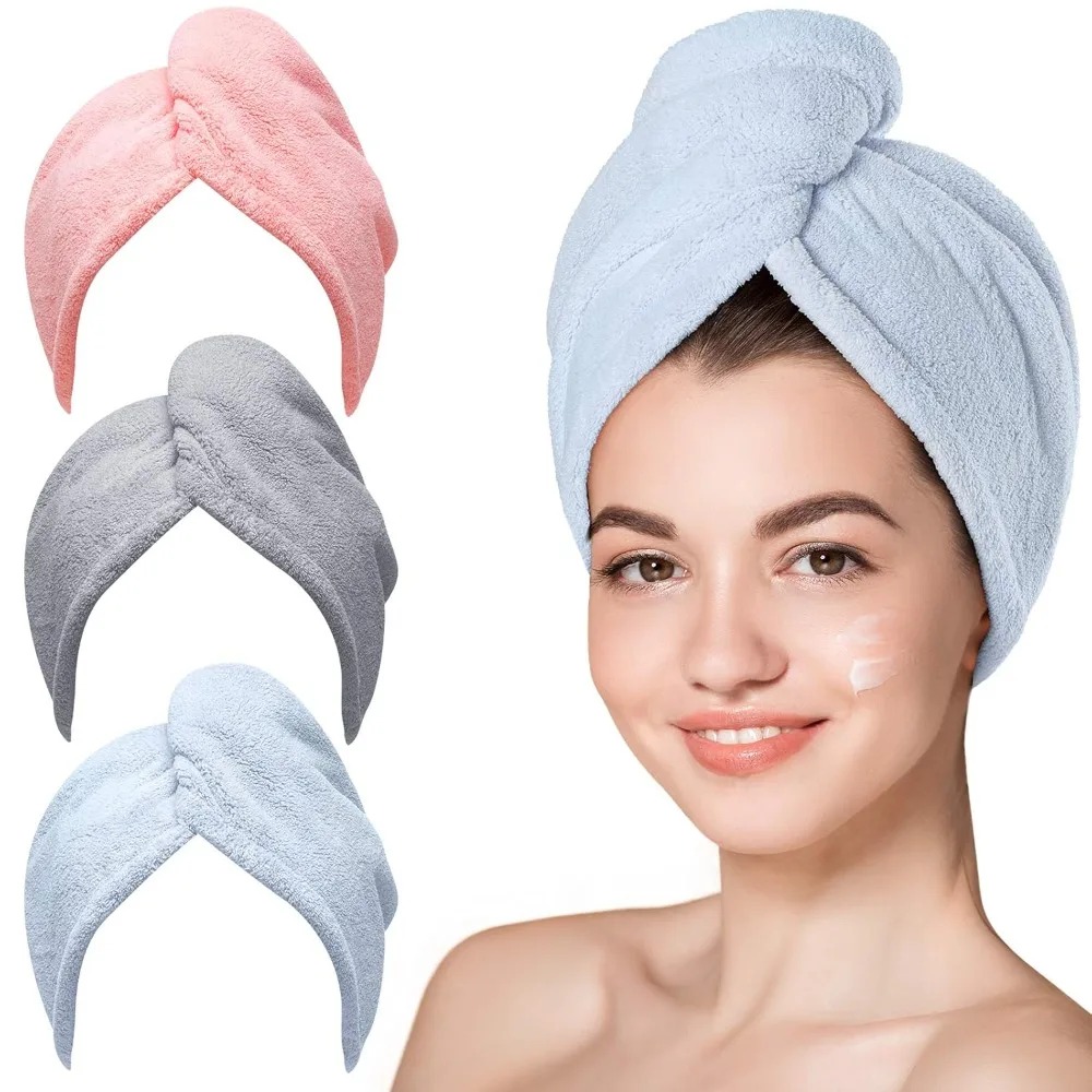 Quick Dry Hair Towel Wrap Anti - Hair Turban Towel ulasan dan harga