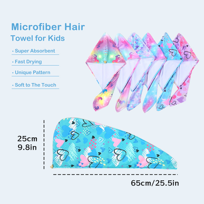 High Absorbent Printed Hair To - Hair Turban Towel ulasan dan harga