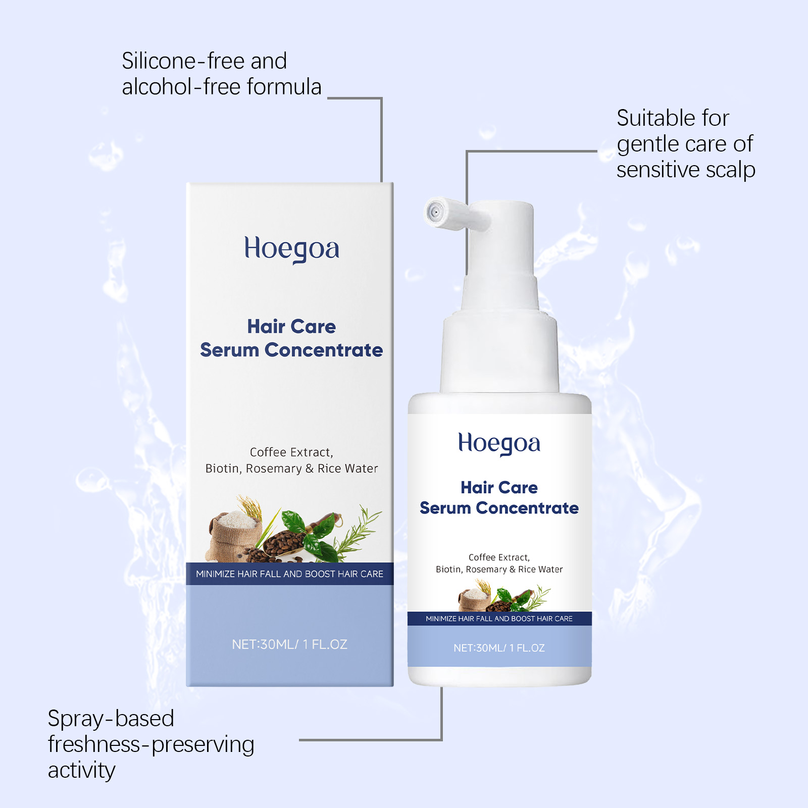 Hair Care Serum Caffeine Bioti - Hair Care With Rice Water ulasan dan harga