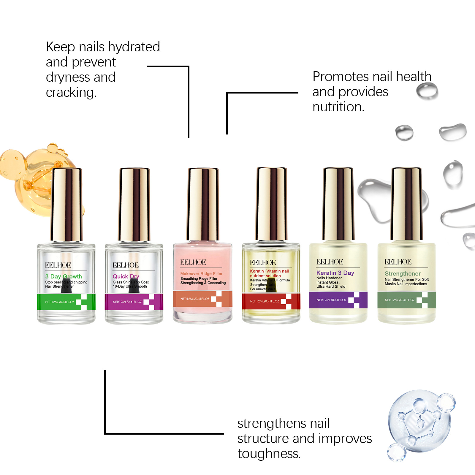 EELHOE 3 Days Keratin Nail Rep - Keratin Treatment Set ulasan dan harga