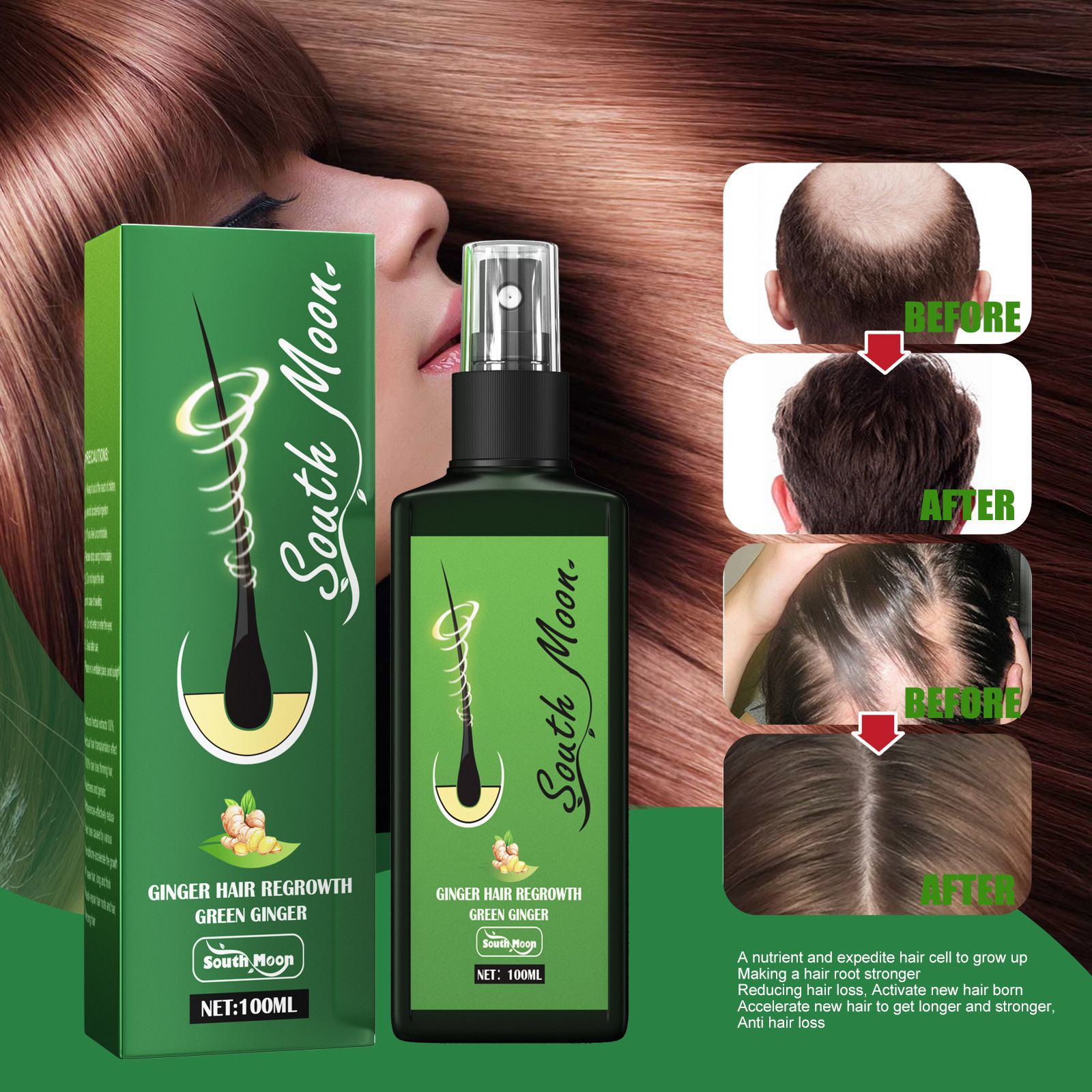 South Moon Ginger Hair Growth  - Hair Care Natural Products ulasan dan harga
