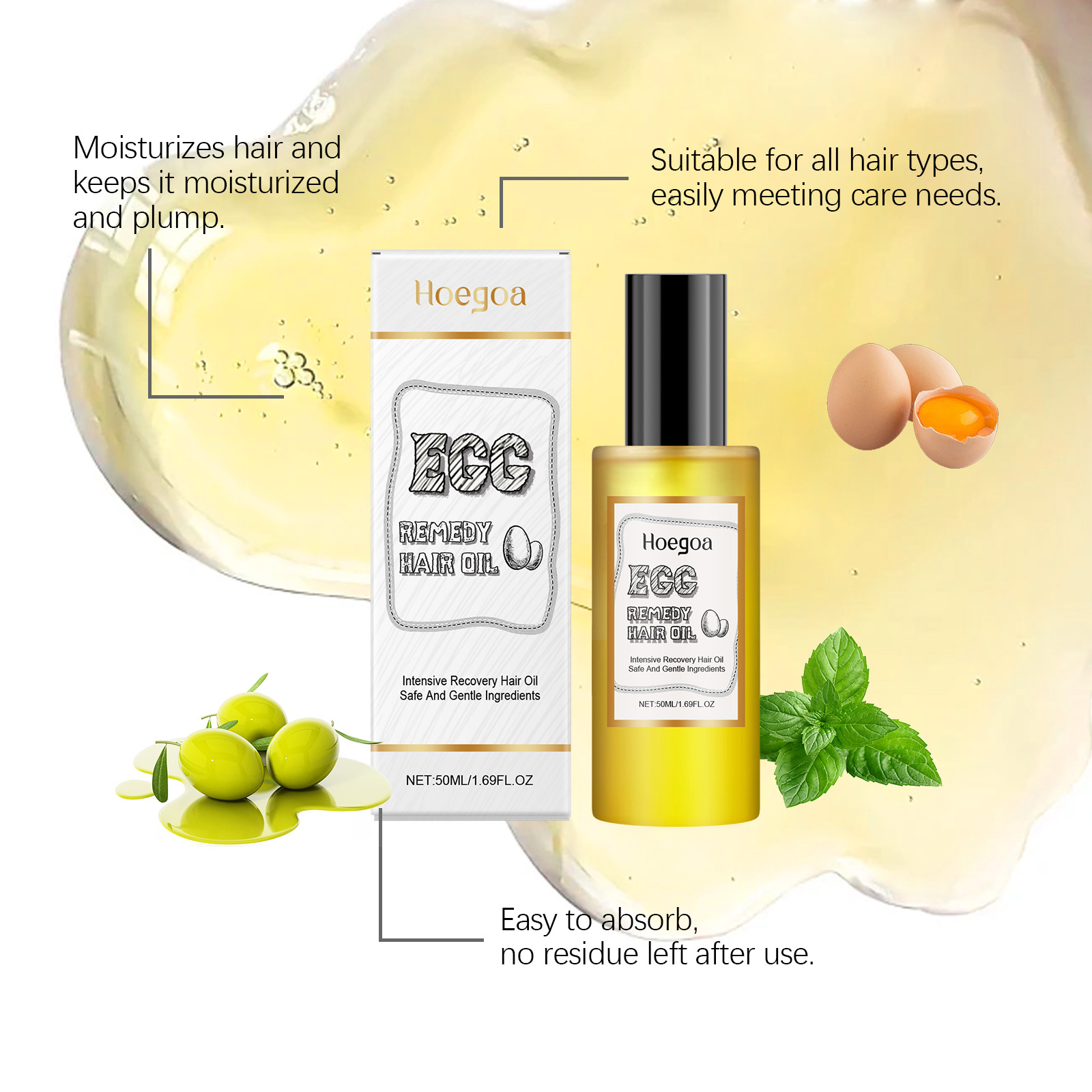 Egg Remedy Hair Oil Restore So - Hair Care Natural Products ulasan dan harga