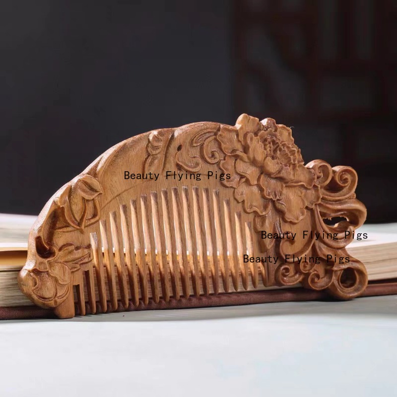 1pc Wooden Carving Comb Scalp  - Hair Care Japanese ulasan dan harga