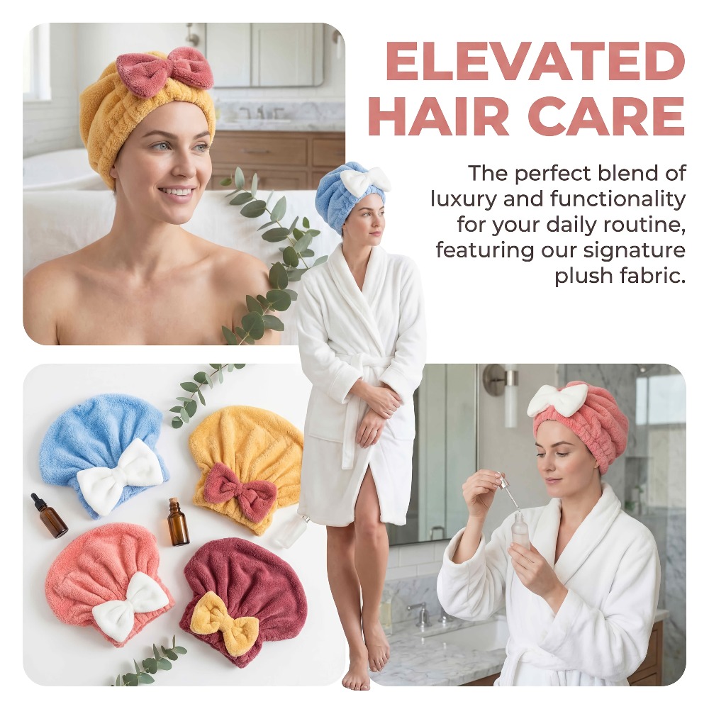 Microfiber Hair Drying Cap, Qu - Hair Turban Towel ulasan dan harga
