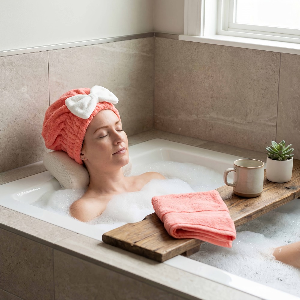 Microfiber Hair Drying Cap, Qu - Hair Turban Towel ulasan dan harga