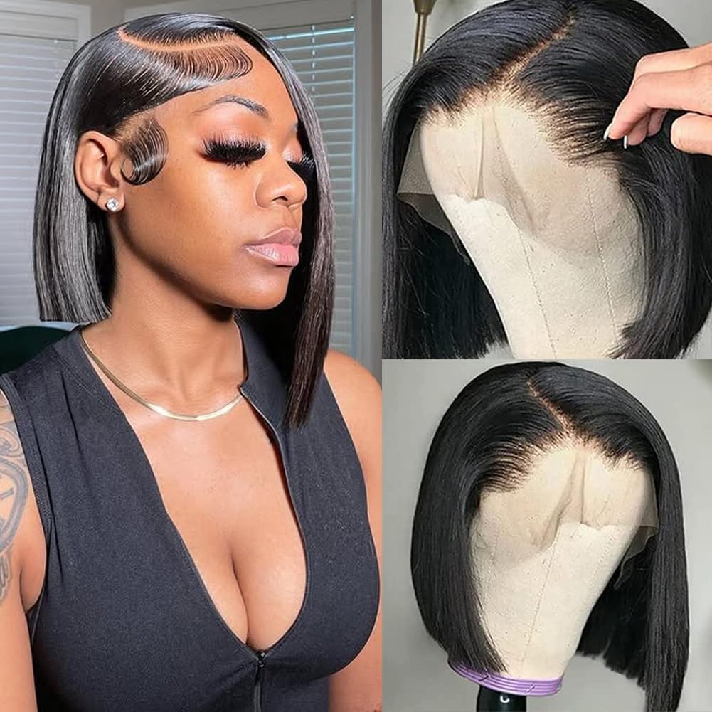 Short Bob Wigs Human Hair Stra - Hair Care Works ulasan dan harga