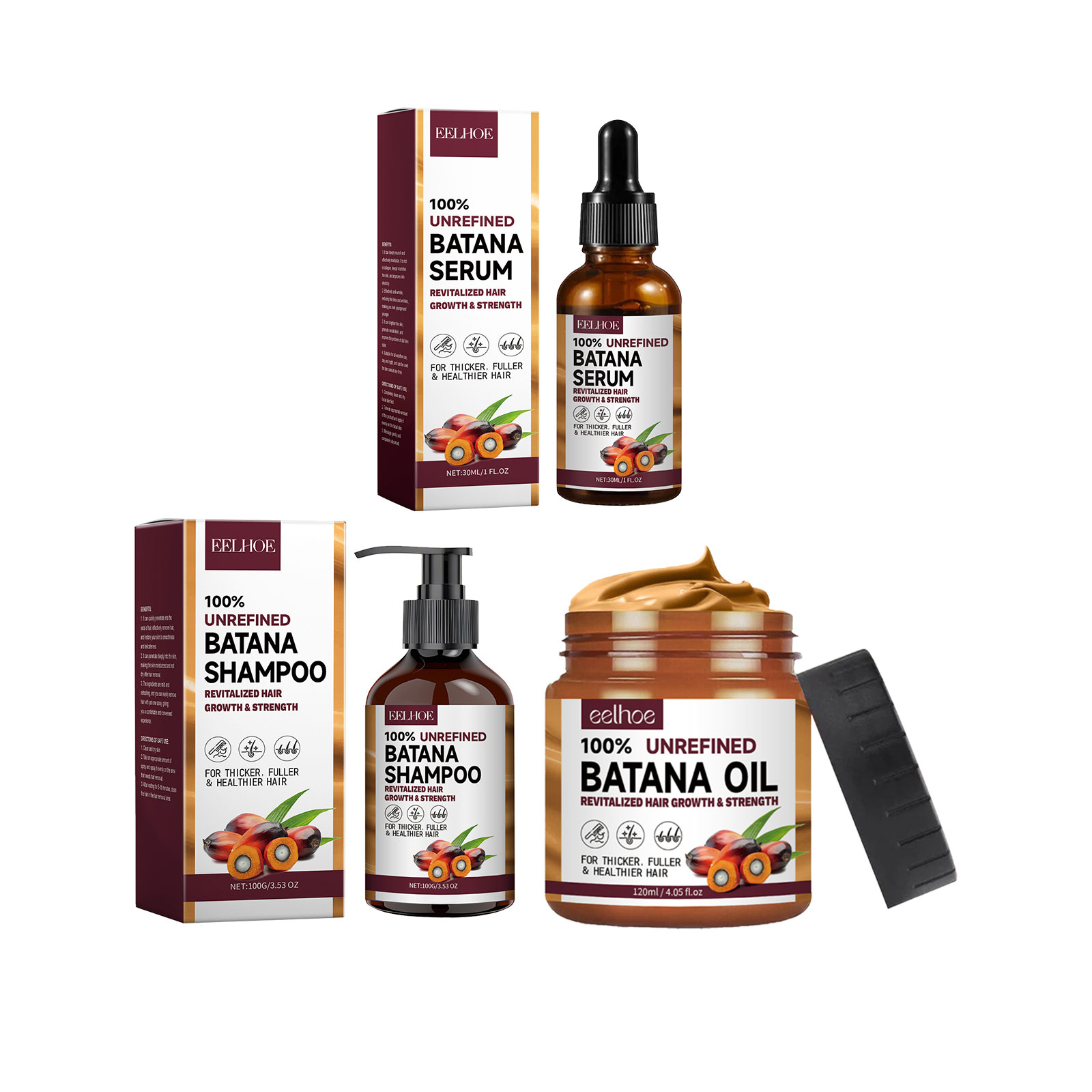 EELHOE Natural Batana Oil Deep - Keratin Treatment Set ulasan dan harga