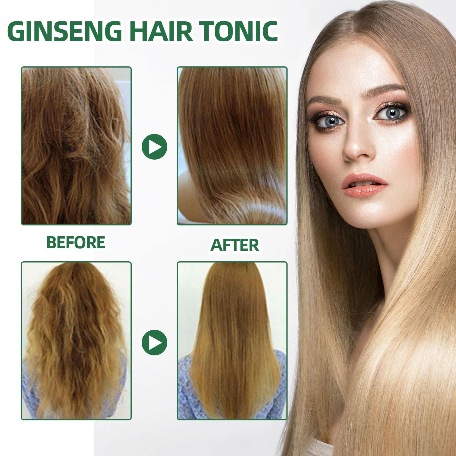 Natural Herbal Ginseng Hair Ca - Hair Care Natural Products ulasan dan harga
