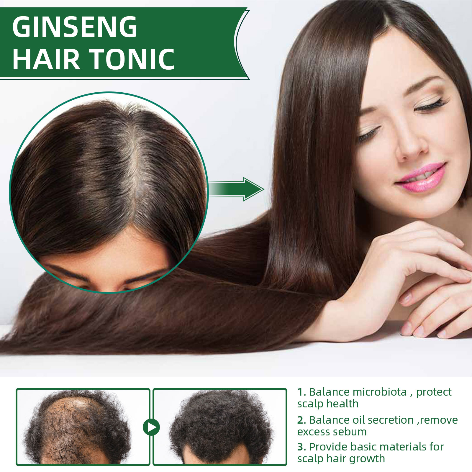 Natural Herbal Ginseng Hair Ca - Hair Care Natural Products ulasan dan harga