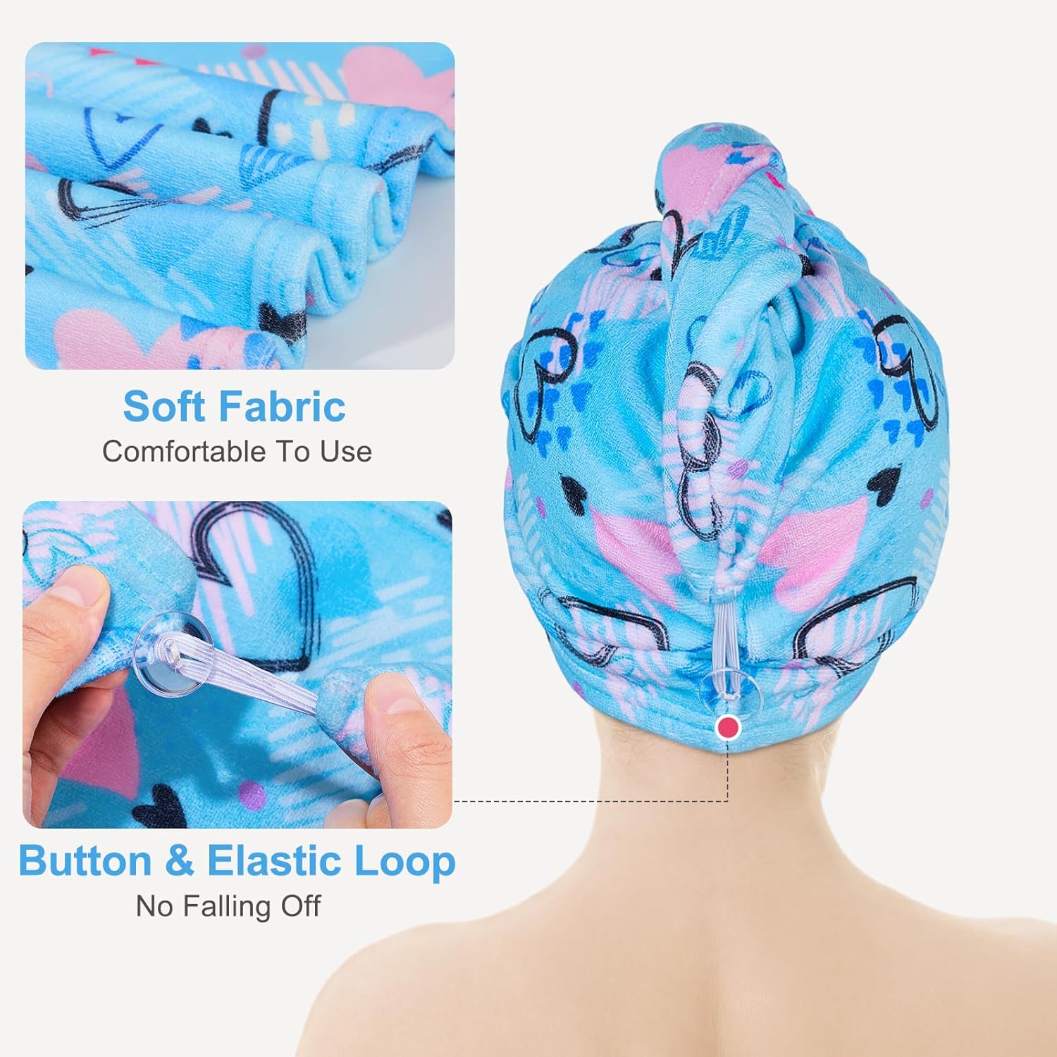 1 Pc Water-Absorbing Quick-Dry - Hair Turban Towel ulasan dan harga