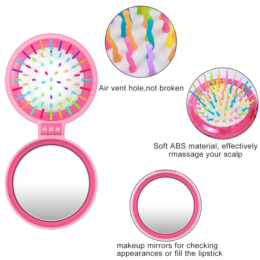 Folding Travel Hair Brush with - Hair Care Japanese ulasan dan harga