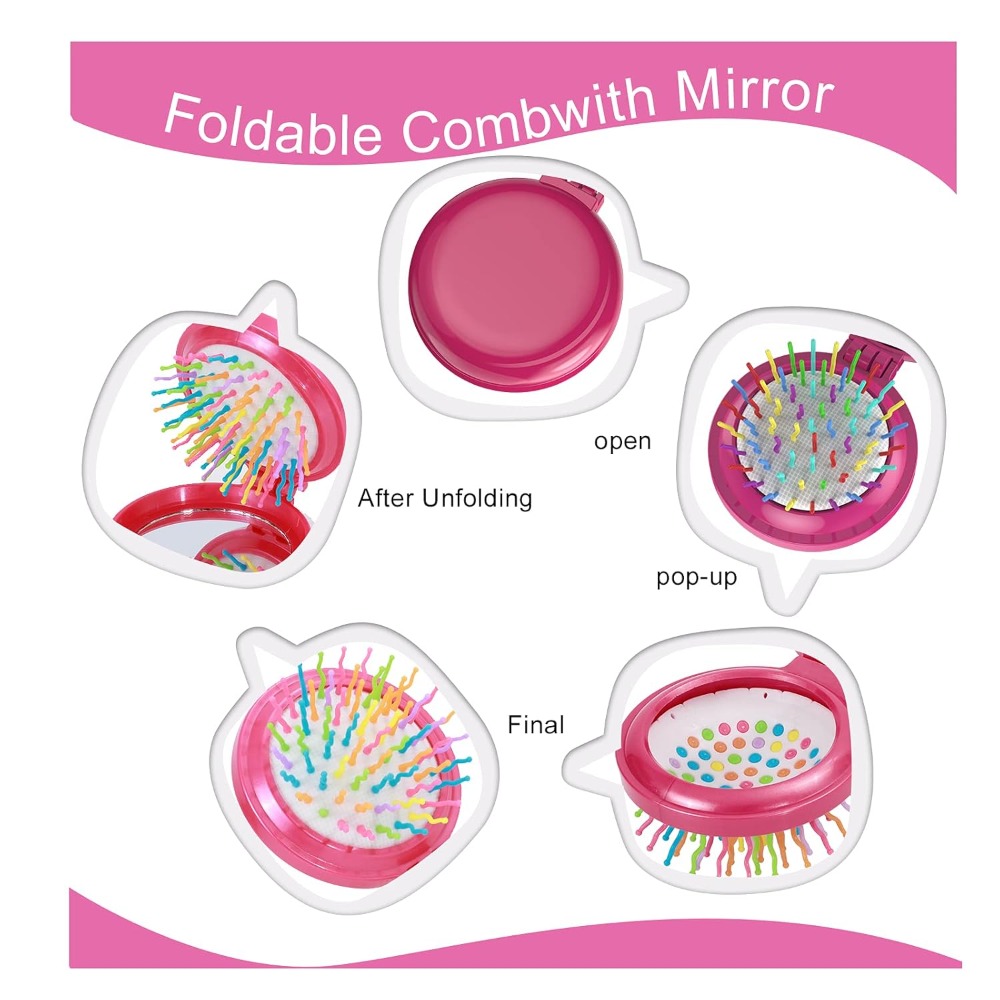 Folding Travel Hair Brush with - Hair Care Japanese ulasan dan harga